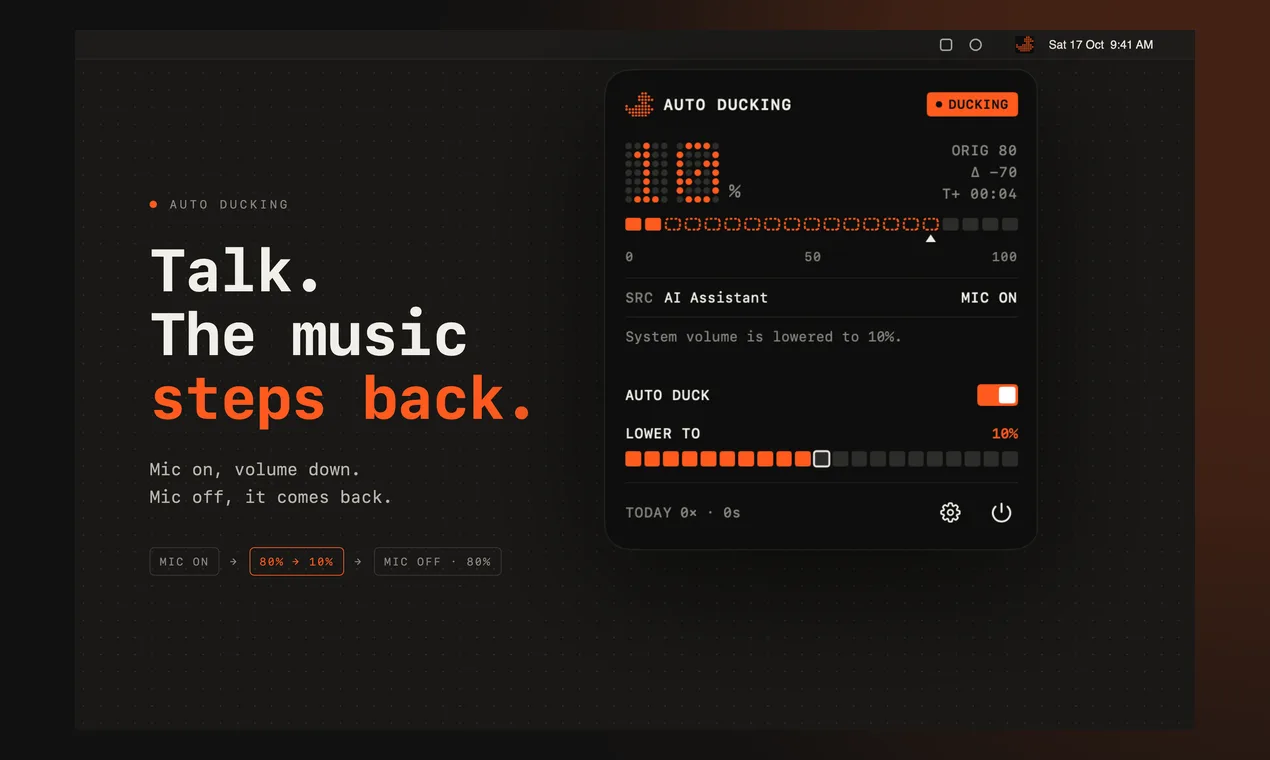 Auto Ducking: Volume Control のスクリーンショット 1